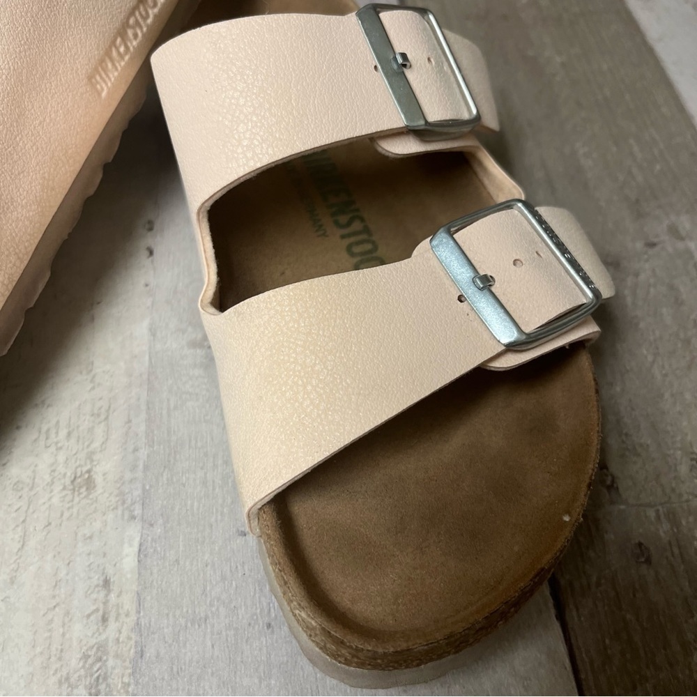 Birkenstock Vegan Soft Pink Arizona Sandals Size 38 - Picture 2 of 7